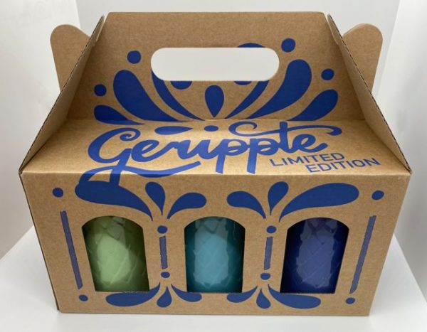 Gerippte Apfelweinbecher im Six-Pack