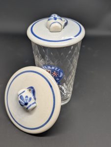 Apfelwein Deckelsche aus Keramik mit Mini Bembel