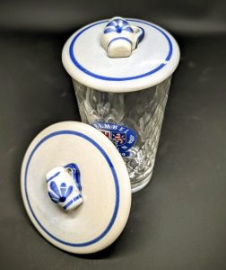 Apfelwein Deckelsche aus Keramik mit Mini Bembel