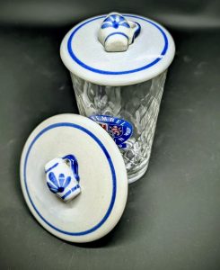 Apfelwein Deckelsche aus Keramik mit Mini Bembel